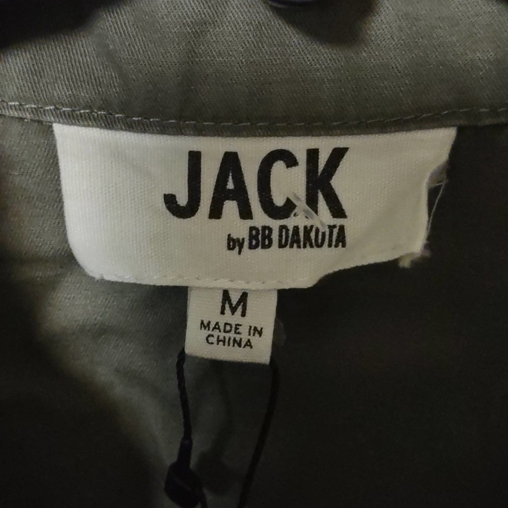 Jack by BB Dakota Ready For It Cotton Canvas Jacket Green Medium - Picture 7 of 10